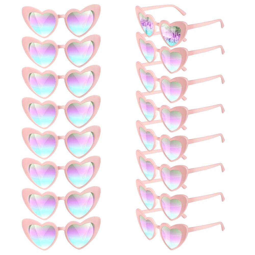 4379 8/16 Pcs Heart Shaped Sunglasses Bulk Vintage Heart Glasses